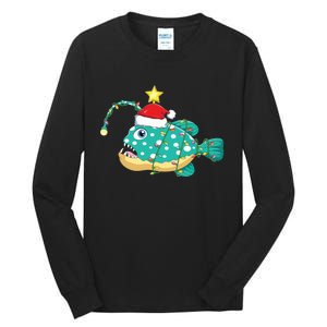 Anglerfish Lighting Xmas Tree Matching Anglerfish Christmas Tall Long Sleeve T-Shirt