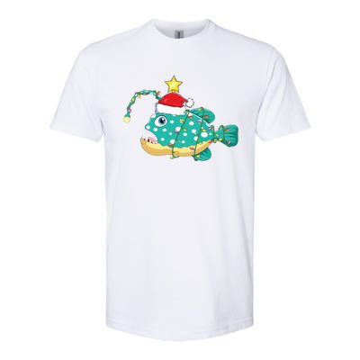 Anglerfish Lighting Xmas Tree Matching Anglerfish Christmas Softstyle CVC T-Shirt