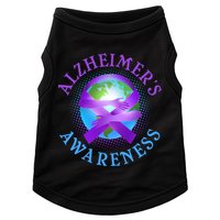 Alzheimer's Awareness Support Ribbon Hugging The World Doggie Tank