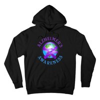 Alzheimer's Awareness Support Ribbon Hugging The World Hoodie