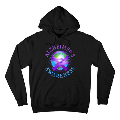 Alzheimer's Awareness Support Ribbon Hugging The World Hoodie