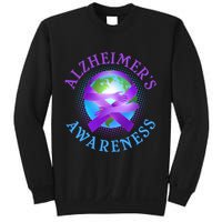 Alzheimer's Awareness Support Ribbon Hugging The World Sweatshirt