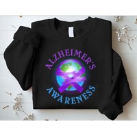 Alzheimer's Awareness Support Ribbon Hugging The World Sweatshirt