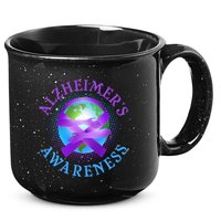 Alzheimer's Awareness Support Ribbon Hugging The World 15oz Campfire Ceramic Mug