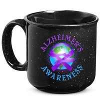 Alzheimer's Awareness Support Ribbon Hugging The World 15oz Campfire Ceramic Mug
