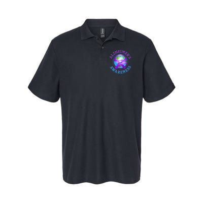 Alzheimer's Awareness Support Ribbon Hugging The World Polo