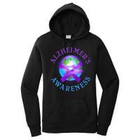 Alzheimer's Awareness Support Ribbon Hugging The World Women's Pullover Hoodie