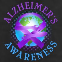 Alzheimer's Awareness Support Ribbon Hugging The World Golf Towel