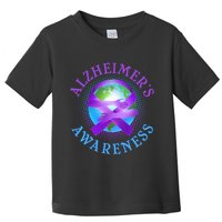 Alzheimer's Awareness Support Ribbon Hugging The World Toddler T-Shirt