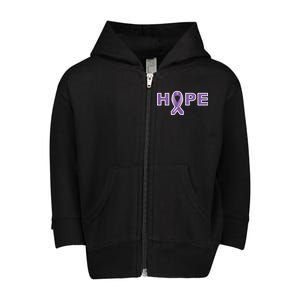 Alzheimer's Disase Awareness Ribbon Toddler Zip Fleece Hoodie