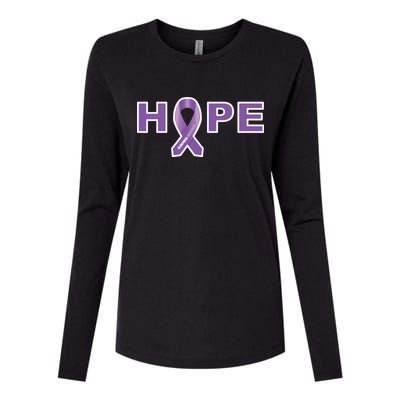 Alzheimer's Disase Awareness Ribbon Womens Cotton Relaxed Long Sleeve T-Shirt