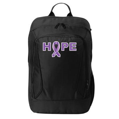 Alzheimer's Disase Awareness Ribbon City Backpack