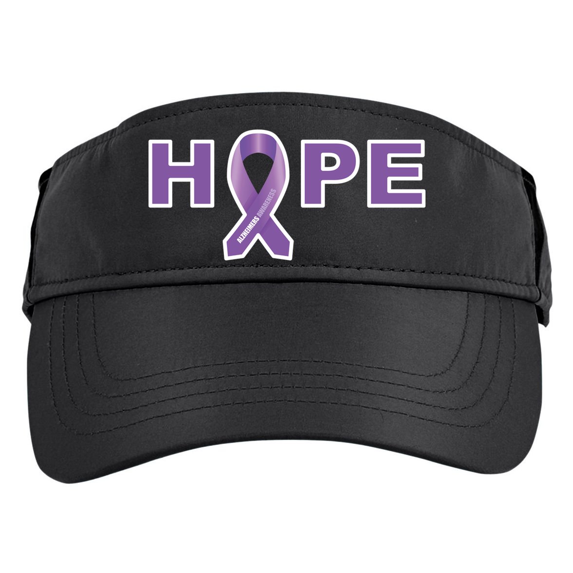 Alzheimer's Disase Awareness Ribbon Adult Drive Performance Visor