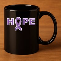 Alzheimer's Disase Awareness Ribbon 11oz C Handle Ceramic Mug