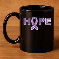Alzheimer's Disase Awareness Ribbon 11oz C Handle Ceramic Mug