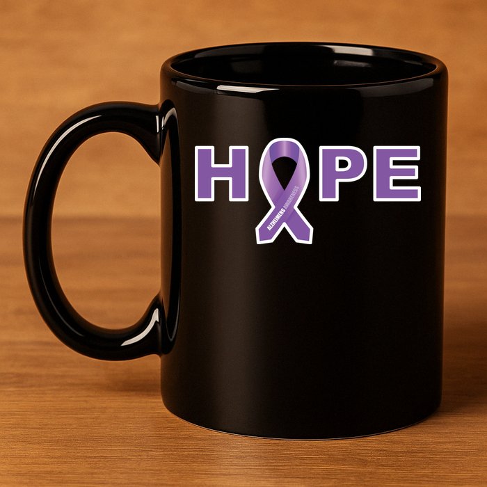 Alzheimer's Disase Awareness Ribbon 11oz C Handle Ceramic Mug