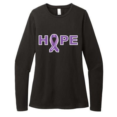 Alzheimer's Disase Awareness Ribbon Womens CVC Long Sleeve Shirt