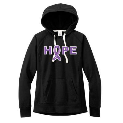 Alzheimer's Disase Awareness Ribbon Women's Fleece Hoodie