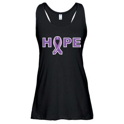 Alzheimer's Disase Awareness Ribbon Ladies Essential Flowy Tank