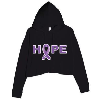 Alzheimer's Disase Awareness Ribbon Crop Fleece Hoodie