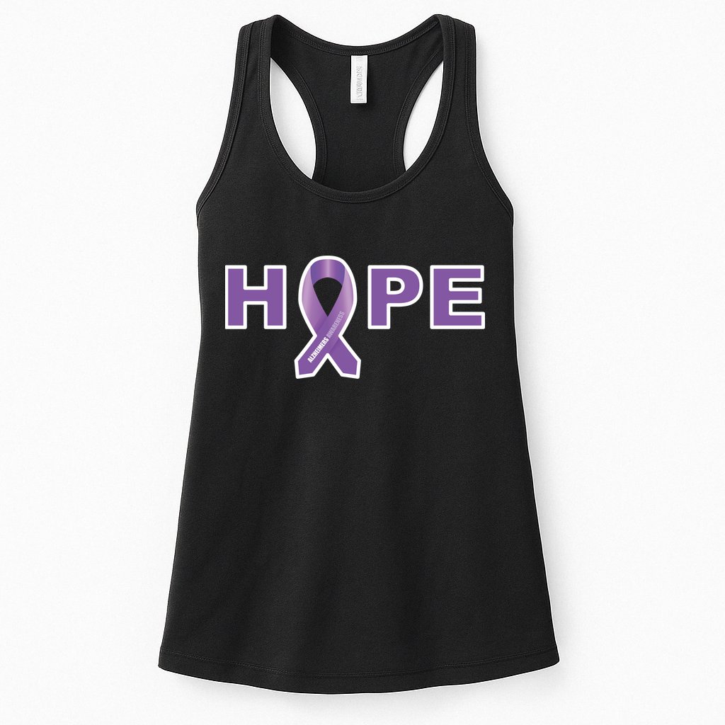 Alzheimer's Disase Awareness Ribbon Womens Tank Top