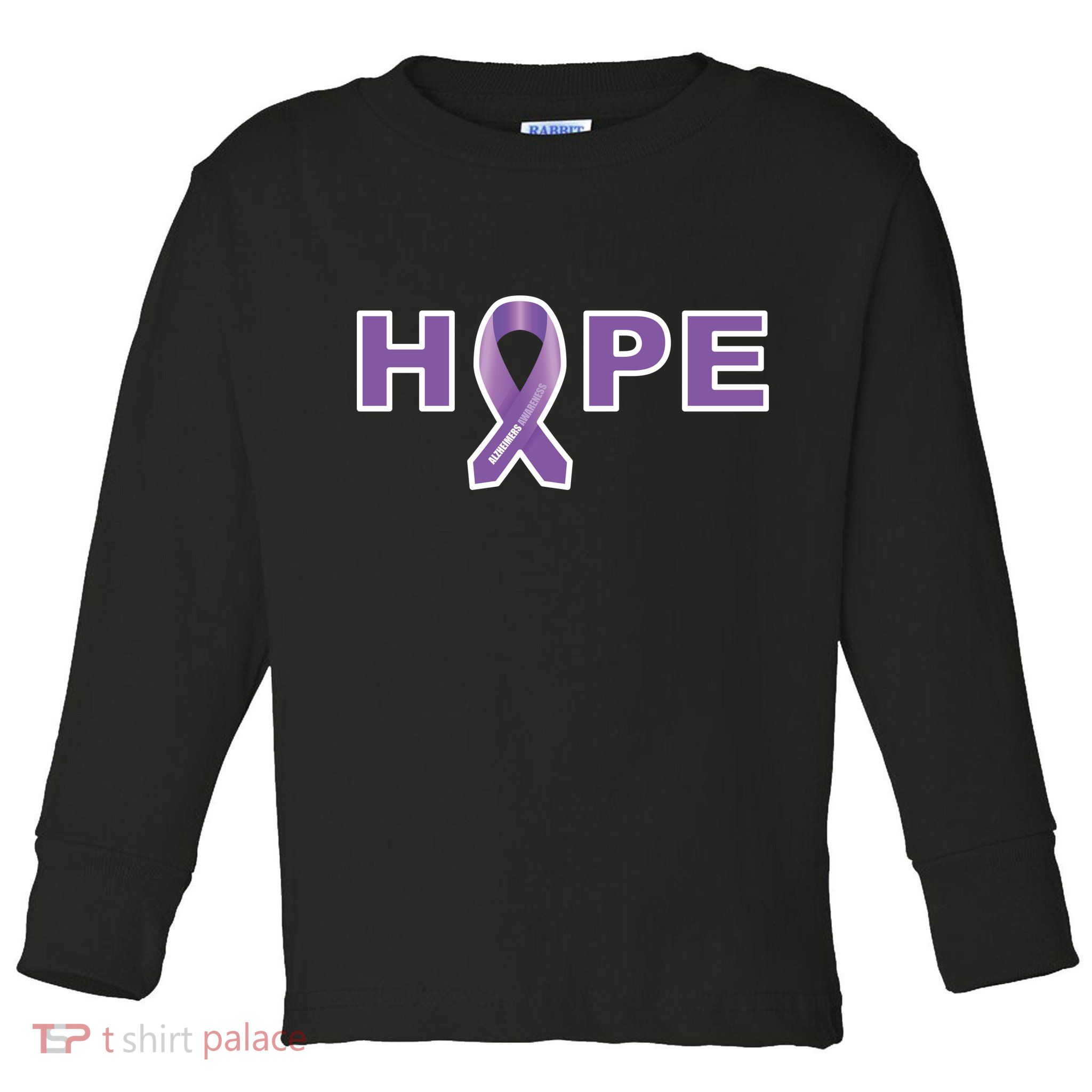 Alzheimer's Disase Awareness Ribbon Toddler Long Sleeve Shirt