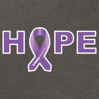Alzheimer's Disase Awareness Ribbon Cotton Canvas Backpack