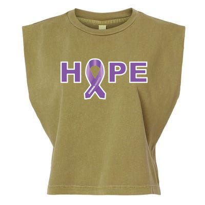 Alzheimer's Disase Awareness Ribbon Garment-Dyed Women's Muscle Tee