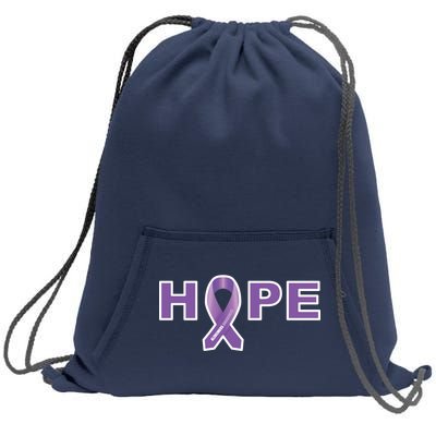 Alzheimer's Disase Awareness Ribbon Sweatshirt Cinch Pack Bag