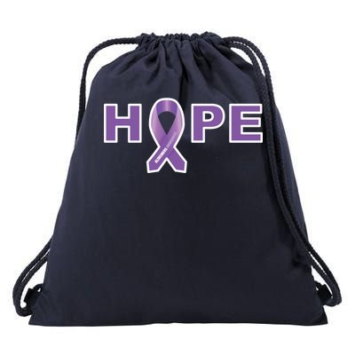 Alzheimer's Disase Awareness Ribbon Drawstring Bag