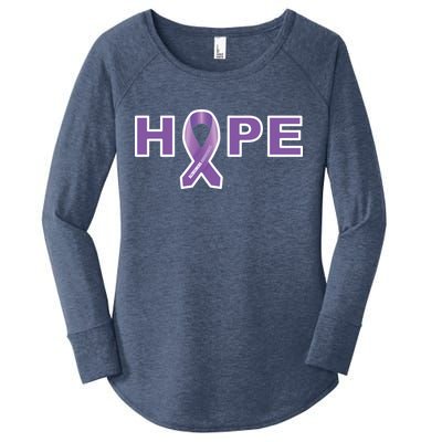 Alzheimer's Disase Awareness Ribbon Women's Perfect Tri Tunic Long Sleeve Shirt