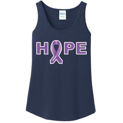 Alzheimer's Disase Awareness Ribbon Ladies Essential Tank