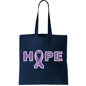 Alzheimer's Disase Awareness Ribbon Tote Bag