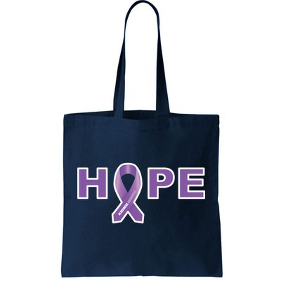 Alzheimer's Disase Awareness Ribbon Tote Bag