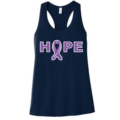 Alzheimer's Disase Awareness Ribbon Women's Racerback Tank