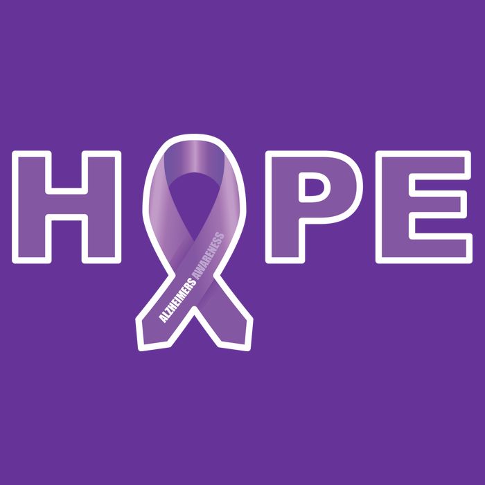 Alzheimer's Disase Awareness Ribbon T-Shirt