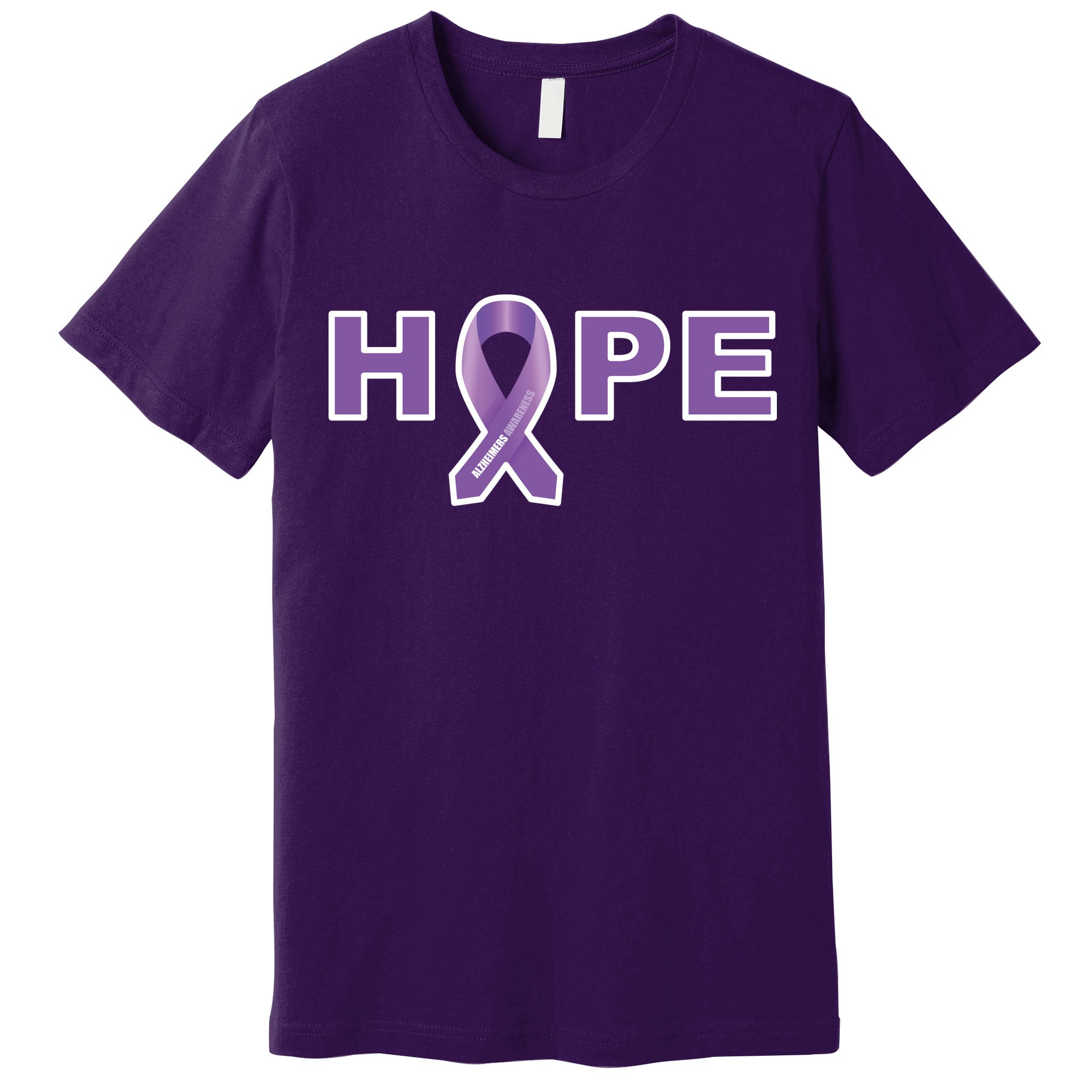 Alzheimer's Disase Awareness Ribbon Premium T-Shirt