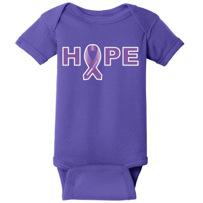 Alzheimer's Disase Awareness Ribbon Baby Bodysuit