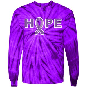 Alzheimer's Disase Awareness Ribbon Tie-Dye Long Sleeve Shirt