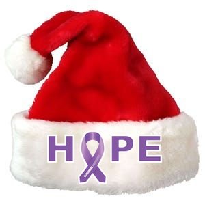 Alzheimer's Disase Awareness Ribbon Premium Christmas Santa Hat