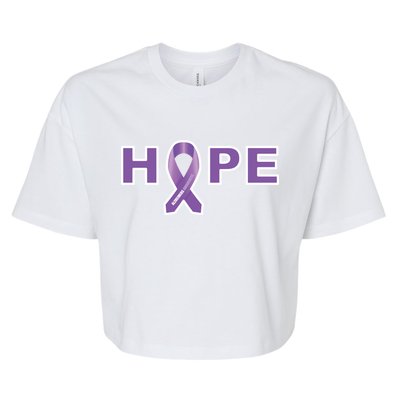 Alzheimer's Disase Awareness Ribbon Bella+Canvas Jersey Crop Tee