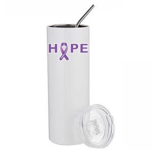 Alzheimer's Disase Awareness Ribbon Stainless Steel Tumbler