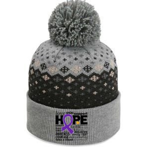 Alzheimer's Hope Love Support The Baniff Cuffed Pom Beanie