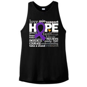 Alzheimer's Hope Love Support Ladies PosiCharge Tri-Blend Wicking Tank