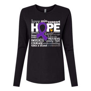 Alzheimer's Hope Love Support Womens Cotton Relaxed Long Sleeve T-Shirt