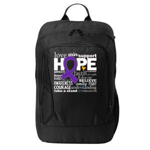 Alzheimer's Hope Love Support City Backpack