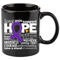 Alzheimer's Hope Love Support 11oz C Handle Ceramic Mug