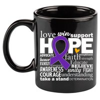 Alzheimer's Hope Love Support 11oz C Handle Ceramic Mug