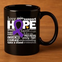 Alzheimer's Hope Love Support 11oz C Handle Ceramic Mug