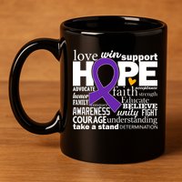 Alzheimer's Hope Love Support 11oz C Handle Ceramic Mug